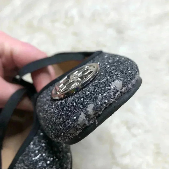 Bebe Toddler Glitter Flats Black Size 8 - Picture 13 of 16